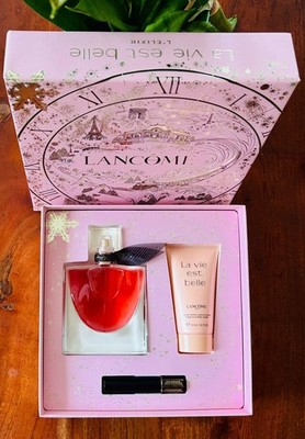 NIB Lancome La Vie Est Belle L'Elixir 50ml EDP Spray+50ml BL+Mascara Gift Set