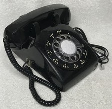 Téléphone de table de bureau WESTERN ELECTRIC 500 C/D (3-74) NOIR années 1970 cadran rotatif