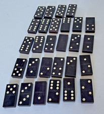 Vintage Dominoes by Halsam Double Six 28 Piece Complete Set No Box