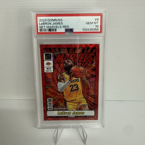 Panini 2023 Donruss LeBron James Net Marvels Red #9 PSA 10 Lakers