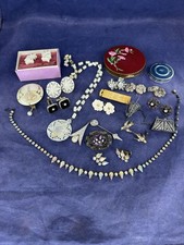 Victorian Filigree Pin Art Deco Compact Bone ...