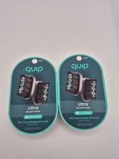 Lot of 2 quip Ultra Easyclick Brush Pod Sonic Electric Toothbrush Heads 2 Pack