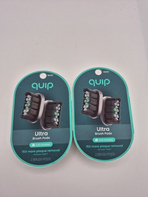 #ad #ad Lot of 2 quip Ultra Easyclick Brush Pod Sonic Electric Toothbrush Heads 2 Pack $25.36