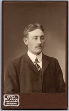 CDV Circa 1890s Oscar Rylander Handsome Man in Suit Jonkoping Sweden