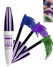 5D Colored Mascara for Eyelashes-3 Colors Blue Purple Green Longlasting Waterpro