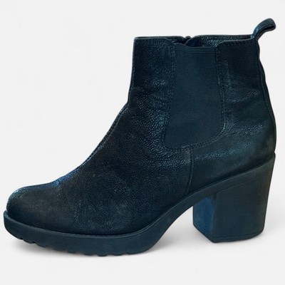 Vagabond Shoemakers Chelsea Ankle Boots Womens 8 EU 39 Black Leather Platform