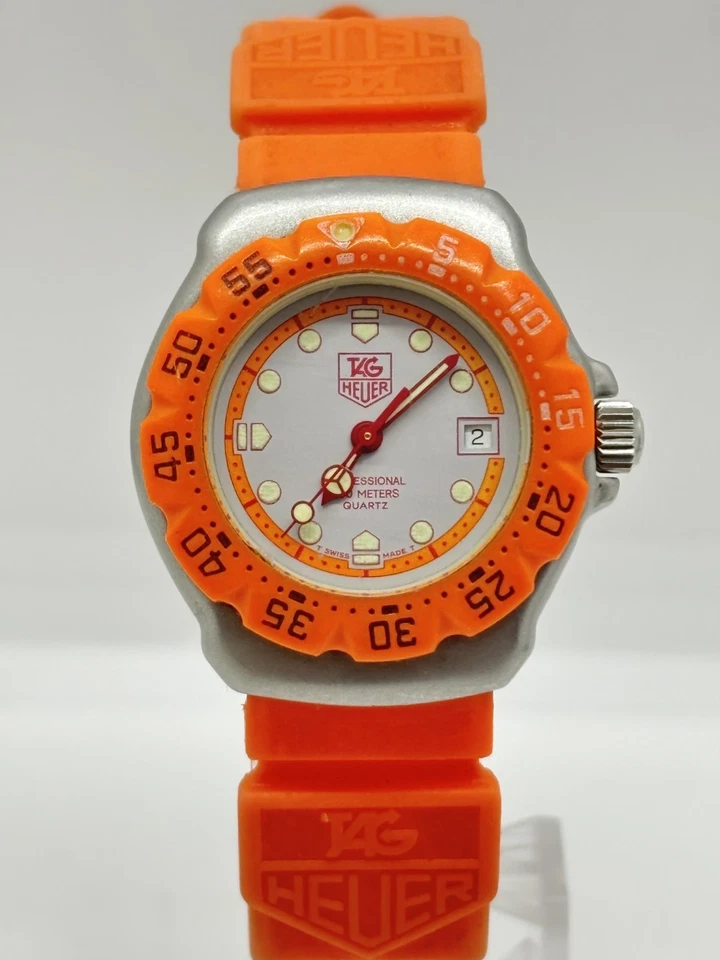 [Casi Como Nuevo] Reloj TAG HEUER Formula 1 373.508 Naranja Fecha Cuarzo Damas JAPÓN Foto 3 de 4