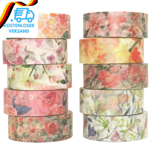Yubbaex Washi Tape Set Masking Tape Dekoratives Klebeband FüR Scrapbooking, Bull-image