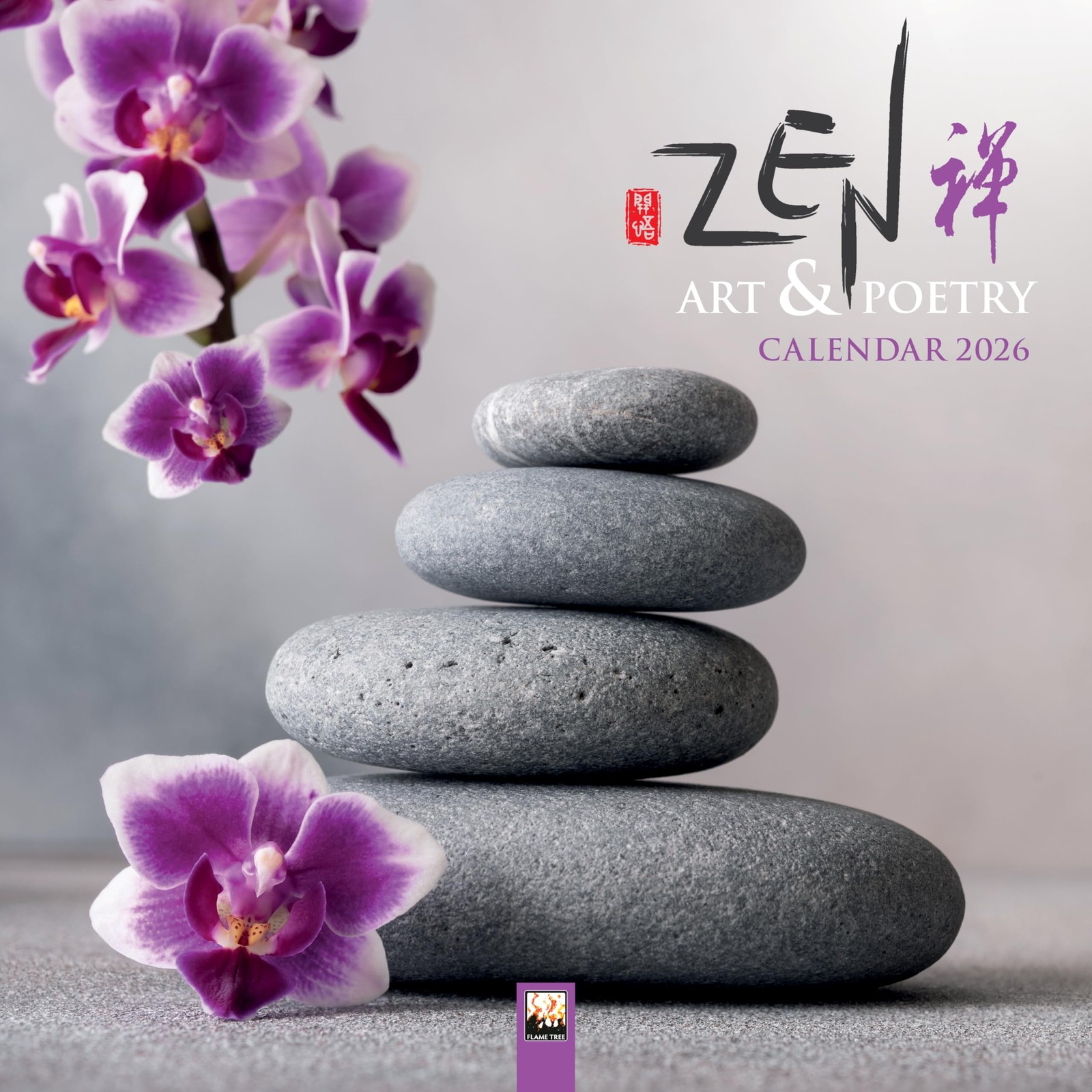 Flame Tree Calendars Zen Art & Poetry Wall Calendar 2026 (Art Calendar) - Image 2