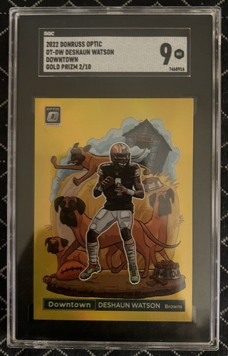 Deshaun Watson [Gold] #DT-DW 2022 Panini Donruss Optic Downtown card