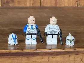 LEGO Star Wars Clone Trooper 75002 &Clone Trooper Sergeant 75000 w/blasters