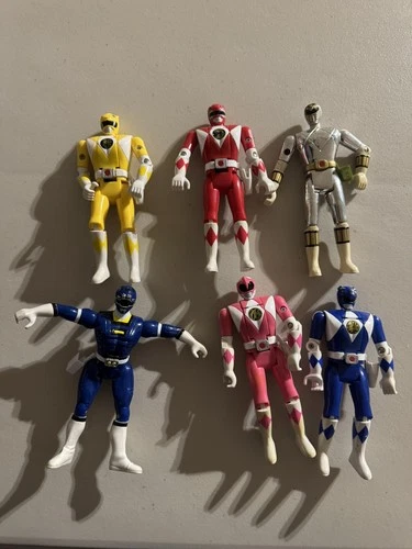 VINTAGE 1993-1997 BANDAI POWER RANGERS 5.5" ACTION FIGURES - LOT OF 6