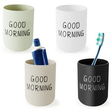 Lot de 4 gobelets à brosse à dents en plastique  multicolores, réutilisables ...