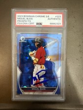 2023 Bowman Chrome Sapphire Miguel Bleis BCP-223 ip Auto PSA Authentic Red Sox