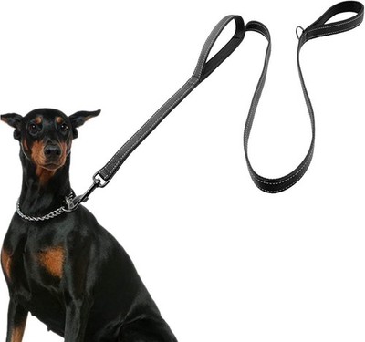 Dog Leash for Lar Dogs, Traffic Padded 2 Handles for Extra Control, Long