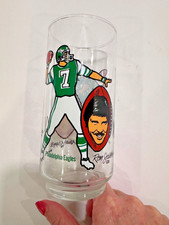1980 McDonald's NFL Eagles Ron Jaworski/Keith Krepfle Glass Ex Condition