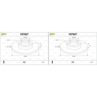 2X Valeo Bremsscheiben 284Mm Voll Hinten Passend FüR Hyundai IX35 Santa Trajet T