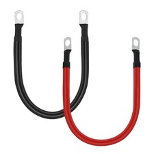 2 AWG 2 Gauge Red  Black Pure Copper Battery Cables Power Inverter Wire Set ...
