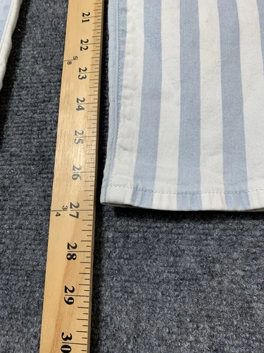 J BRAND Jules Striped High Rise Straight leg Jeans Size 28 Blue White Striped - Picture 20 of 23