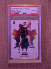 2024 Prizm Draft Picks Zach Edey Color Blast PSA 10 Memphis Grizzlies