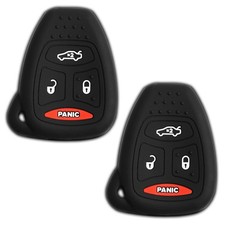 2 Key Fob Remote Skin Shell 4b Case Cover For Chrysler Dodge Jeep Kobdt04a