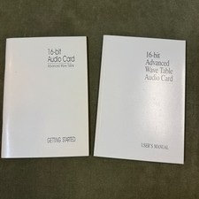 16-bit Advanced Wave Table Audio Card 16-Bit Audio Card Get Started Booklets