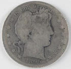 1895-S Barber Silver Half Dollar 50c About Good AG / Cleaned