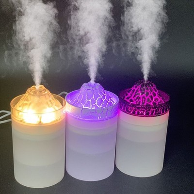 200ML USB Luftbefeuchter Diffusor mit Vulkan Effekt für Zuhause und Büro
