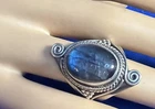 New ListingVintage Sterling Silver Labradorite Bali Style Ring Size 7,  9.3 Grams