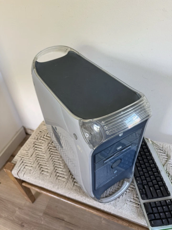 🍊Vintage 1999 Apple Power Mac G4 Desktop Computer Blue & Silver M5183 POWERS ON - Image 4 of 4