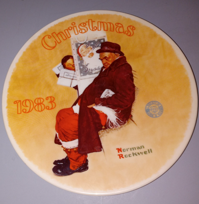 #ad #ad Norman Rockwell Santa In The Subway 1983 Collector Plate Edwin M Knowles $14.44