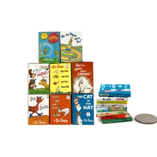 DR. SEUSS set of 8 Pc 1:12 Scale Miniature Readable Illustrated Books