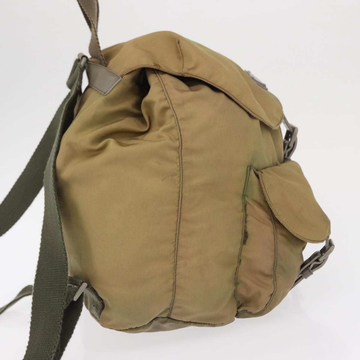 PRADA Backpack Nylon Beige Silver Auth 164845 thumbnail 5