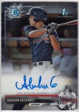 2017 Bowman Chrome Prospect Autographs ABRAHAN GUTIERREZ #CPA-AG Braves Auto 1st