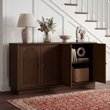 Sideboard Buffet Cabinet with Storage, Modern Accent Cabinet with Arched Doors
