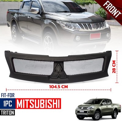 Grille Front Grill Mesh Matte Black For Mitsubishi Triton L200 MN ML MQ 2015-18