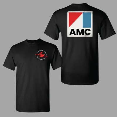 AMC American Motors T Shirt, Retro Red White Blue Logo 2 Sides, Vintage Auto Her
