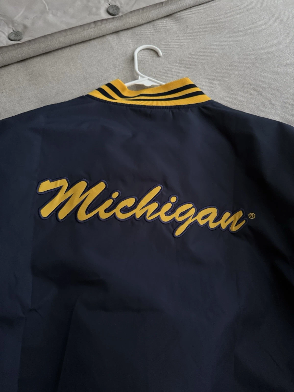 New NIL 2026 Mens Michigan Navy Championship Basketball Bomber Jacket  Size XL image 7