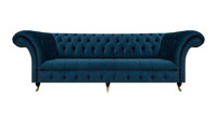 Chesterfield Designer MöBel Dunkelblaue Couch Designer Edle Textilsofas