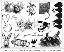 Unmounted Rubber Stamp Plate, Unmounted/Uncut Pink Rubber Stamps