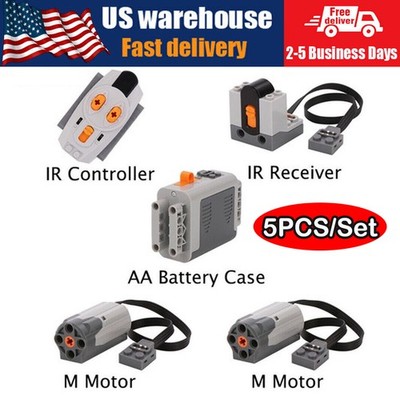 5PCS MOC Power Functions M Motor Battery Box Remote Receiver Set PF Technix