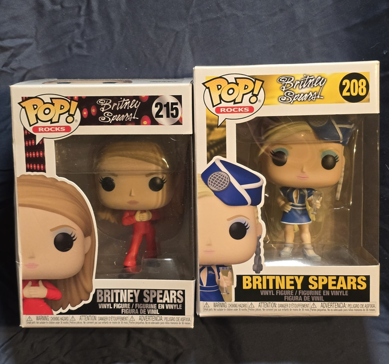 Funko Pop! Rocks Britney Spears Vinyl Figures Lot of 2 #208 #215