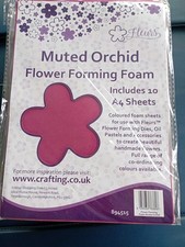 New. Fleurs Flower Forming Foam 10 X A4 Sheets. Colour - Muted Orchid
