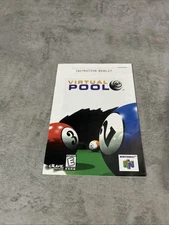 VIRTUAL POOL 64 NINTENDO 64 N64 VIDEO GAME MANUAL INSTRUCTION BOOKLET BOOK ONLY