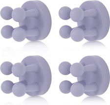 4 pcs Silicone Toothbrush Holder Multi-Function Hook Waterproof self Adhesive Si