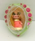 Vintage Liddle Kiddles Jewelry Heart Ring And Tiny Doll Mattel
