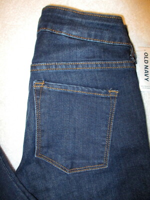 Old Navy Rock Star Super Skinny Stretch Womens Blue Denim Jean Size 2 R x 30 New