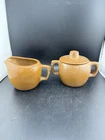 Vintage Frankoma Pottery Plainsman Brown Sugar Bowl & Creamer Molds 58, GA