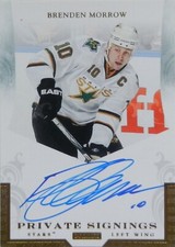 11-12 panini private signings brendan morrow dallas stars autograph auto