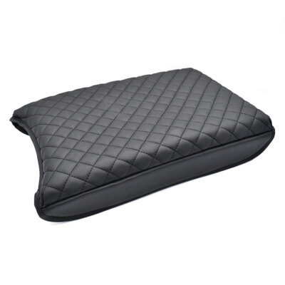 Fits 2023-2025 Honda Pilot Car Center Console Armrest Cover PU Leather Black